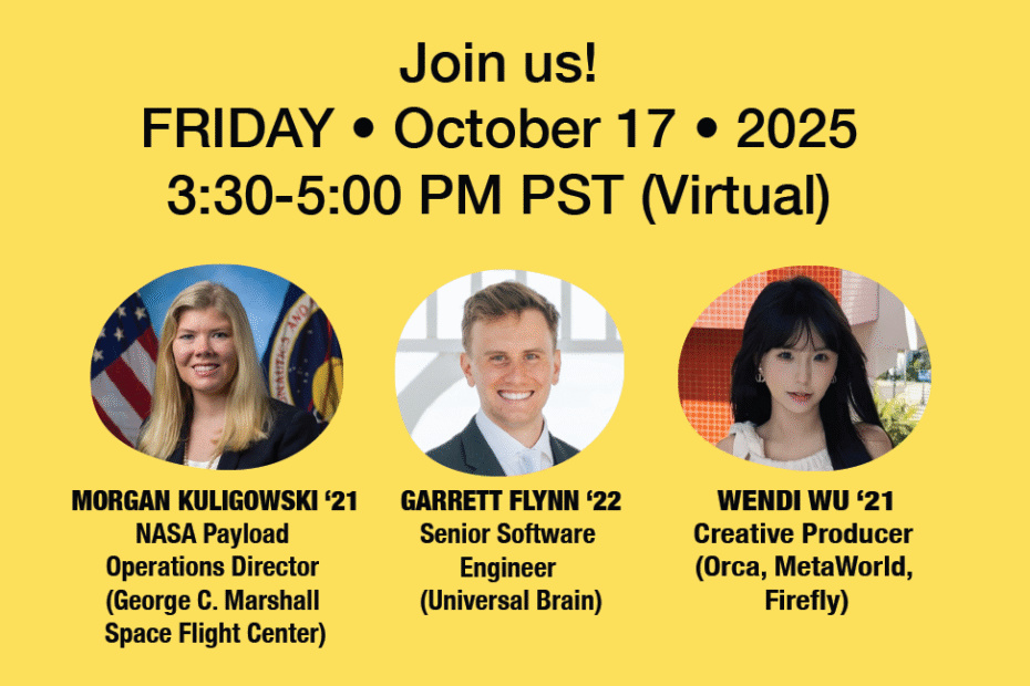 graphic advertising event for October 17 2025 featuring three speakers